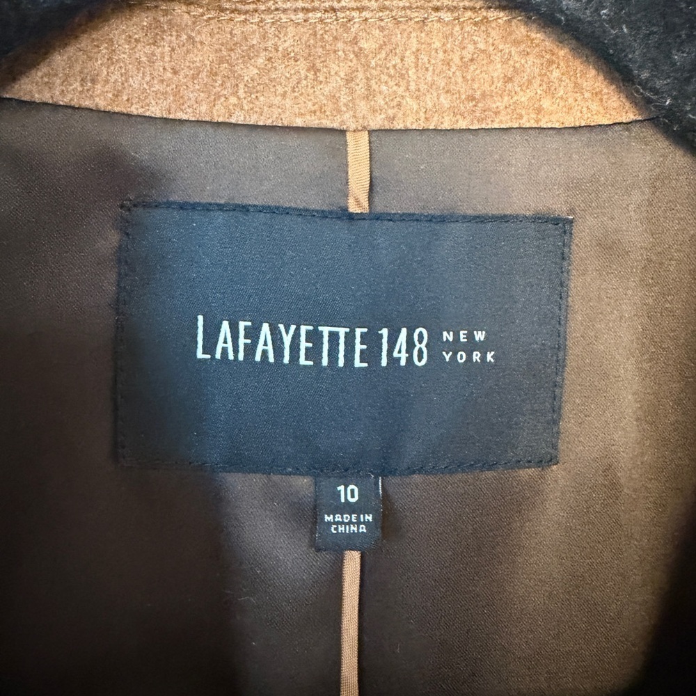 $1258 Lafayette 148 New York 100% cashmere structured brown blazer size 10 - Picture 5 of 10